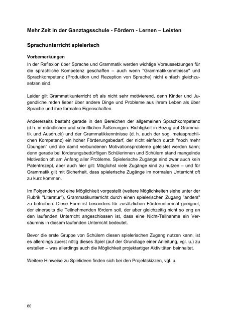 Die Ganztagsschule in Rheinland-Pfalz - mehr Zeit zum