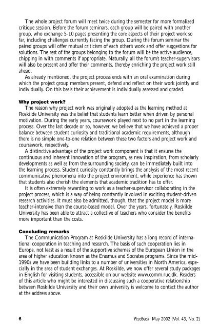 Feedback May 2002 (Vol 43 No 2)