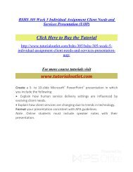 BSHS 305 Week 5 Individual Assignment Client Needs and Services Presentation.pdf /Tutorialoutlet