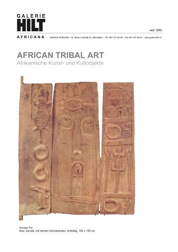 Afrikanische Stammeskunst - Einführung - Galerie Hilt