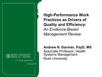 High-Performance Work Practices