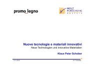 Nuove tecnologie e materiali innovativi - Promo legno