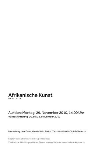 Afrikanische Kunst - Koller Auktionen