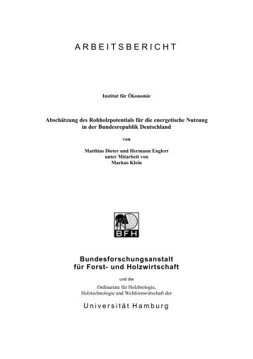 Bundesforschungsanstalt für Forst- und Holzwirtschaft - vTI