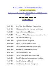 BUSN 427 Week 1-7 All Discussion Questions (Devry)