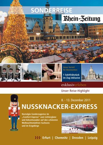 NUSSKNACKER-EXPRESS ››› Erfurt | Chemnitz - rz-Leserreisen