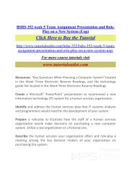 BSHS 352 week 5 Team Assignment Presentation and Role.pdf /Tutorialoutlet