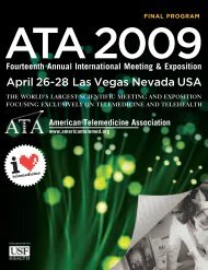 ATA 2009 Annual Meeting Program - American Telemedicine ...