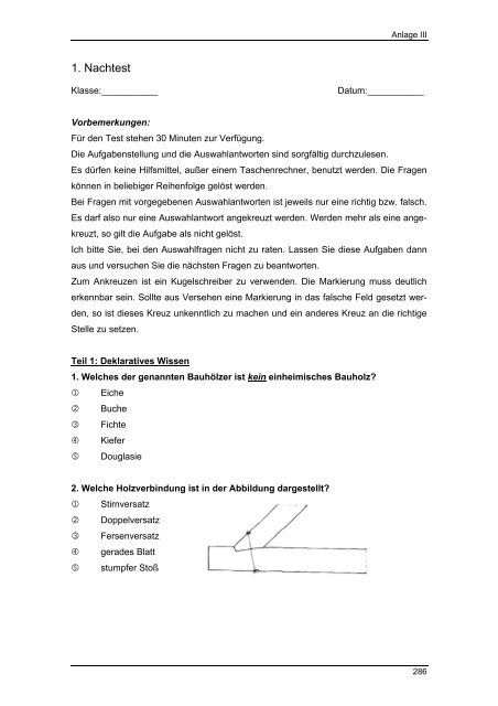 Experimentierendes Lernen in der Bau- und Holztechnik