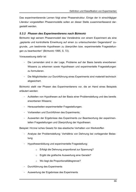 Experimentierendes Lernen in der Bau- und Holztechnik