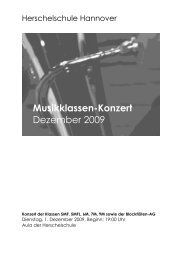 Musikklassen-Konzert Dezember 2009