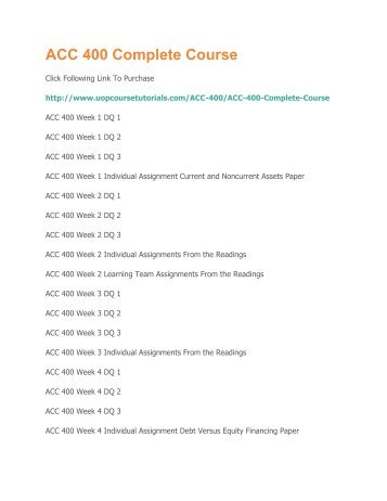 ACC 400 Complete Course.pdf