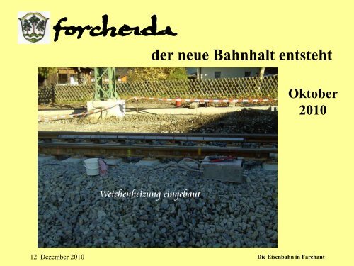 der neue Bahnhalt entsteht September 2010 - Farchant