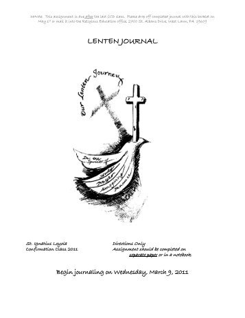 LENTEN JOURNAL