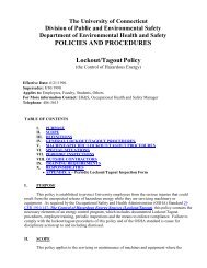 POLICIES AND PROCEDURES Lockout/Tagout Policy