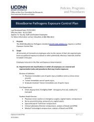 Bloodborne Pathogens Exposure Control Plan