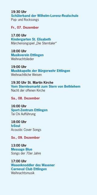 Das Sternlesmarkt-Programm - in der Stadt Ettlingen