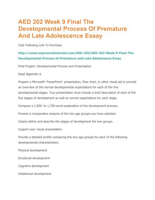 Essay Lay Out Aed Week Final The Developmental Process Of Premature And Late Adolescence Essaypdf The Introduction To An Analytical Essay Should also Greenhouse Effect Essay Aed Week Final The Developmental Process Of Premature And Late Expository Essay Template