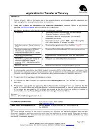 Application for Transfer of Tenancy