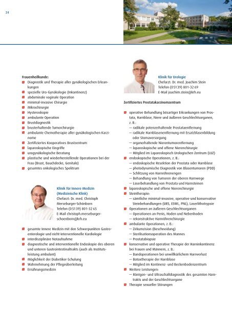 Unsere Leistungen im Überblick - Klinikum Region Hannover GmbH