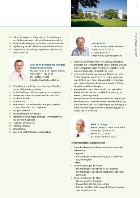 Unsere Leistungen im Überblick - Klinikum Region Hannover GmbH