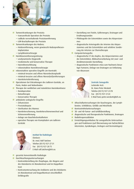 Unsere Leistungen im Überblick - Klinikum Region Hannover GmbH