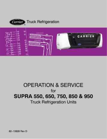 OPERATION AND SERVICE MANUAL Supra 550 650 750 850 & 950