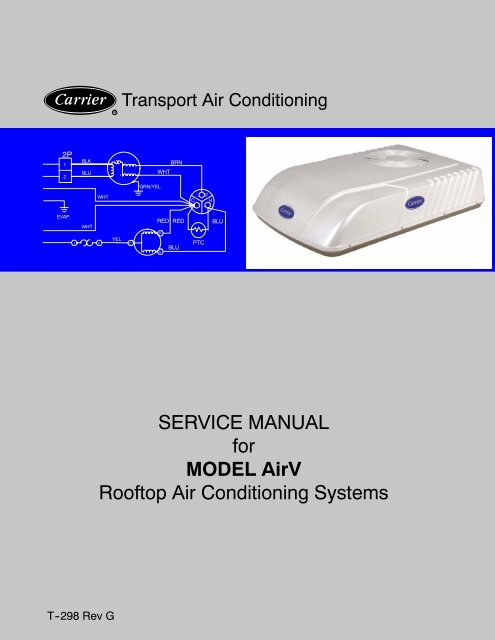 SERVICE MANUAL for MODEL AirV Rooftop Air Conditioning Systems