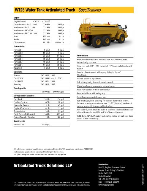 Water Tank Articulated Truck - Articulated Truck Solutions