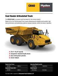 Coal Hauler Articulated Truck
