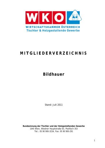 MITGLIEDERVERZEICHNIS Bildhauer - Tischlerinfo.com