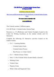 CJA 204 Week 1 Criminal Justice System Paper (2 Papers) (UOP)