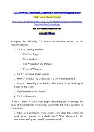 CJA 204 Week 3 Individual Assignment Courtroom Workgroup Paper