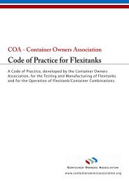 Code of Practice for Flexitanks