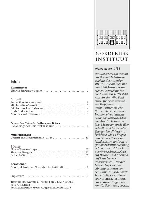 Nummer 151 - Nordfriisk Instituut