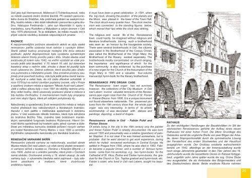 Historie a památky města Ústí nad Labem History and monuments of ...