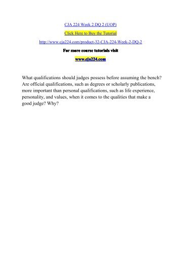 week 2 cja 224 Cja 484 essay 2876 words feb 4th, 2014 12 cja 484 week 2 dq 2 (uop course) cja 484 week 2 individual assignment ethics in criminal justice administration courtroom participation chart ltb cja/224 january 22,. week 2 cja 224 Cja 484 essay 2876 words feb 4th, 2014 12 cja 484 week 2 dq 2 (uop course) cja 484 week 2 individual assignment ethics in criminal justice administration courtroom participation chart ltb cja/224 january 22,.