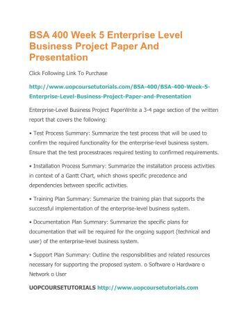 business project plan