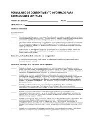 FORMULARIO DE CONSENTIMIENTO INFORMADO PARA EXTRACCIONES DENTALES