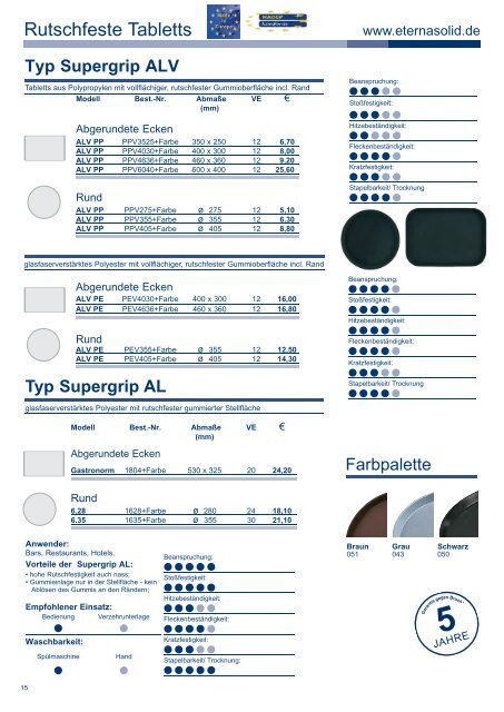 Produkte und Preise 2012