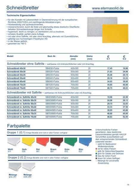 Produkte und Preise 2012