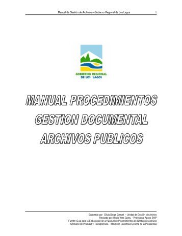 Manual de Gestión de Archivos – Gobierno Regional de Los Lagos 1