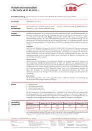 Produktinformationsblatt Fur Tarife Classic Und Vario Spar Gultig Lbs