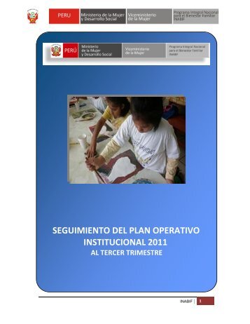 SEGUIMIENTO DEL PLAN OPERATIVO INSTITUCIONAL 2011