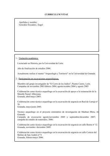 Curriculum completo (pdf) - Proyecto Medina Elvira