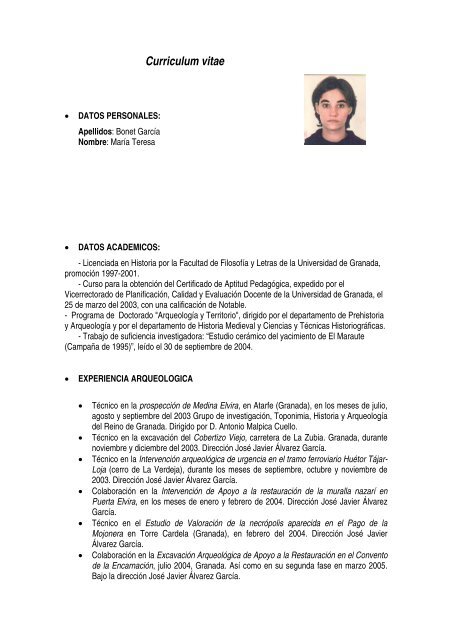 Curriculum vitae