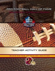 Lesson Title - Pro Football Hall of Fame