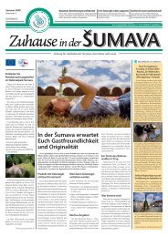 Übersicht der Šumava-Produkte und ... - regionální produkt