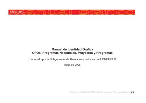 OPDs Programas Nacionales Proyectos y Programas