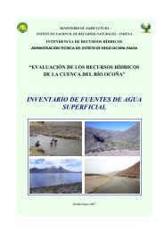 INVENTARIO DE FUENTES DE AGUA SUPERFICIAL